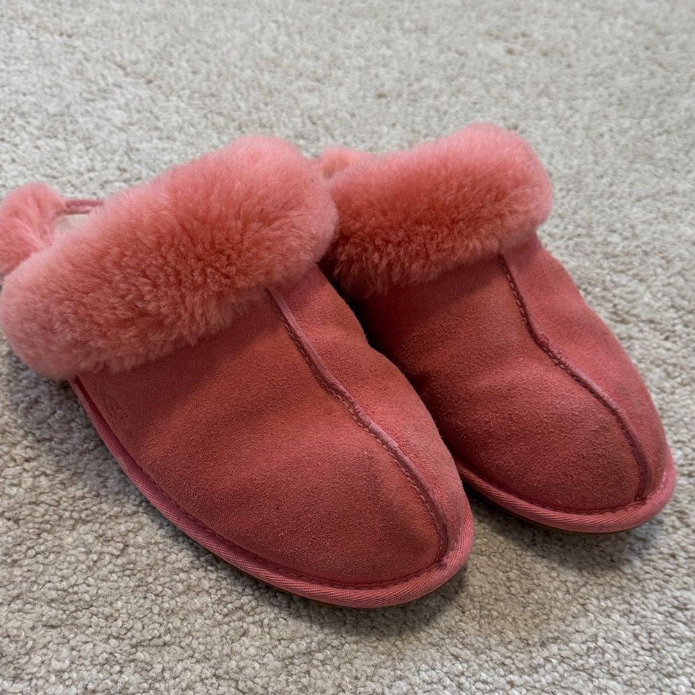 Ugg Scuffette II Slippers Suede/Sheepskin Slippers Pink Sz8